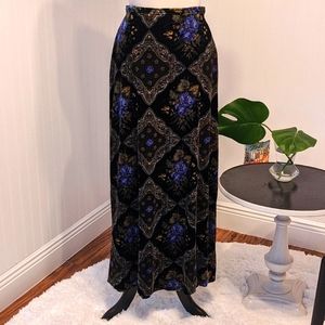 Vintage Betsey Johnson Velvet Maxi Skirt